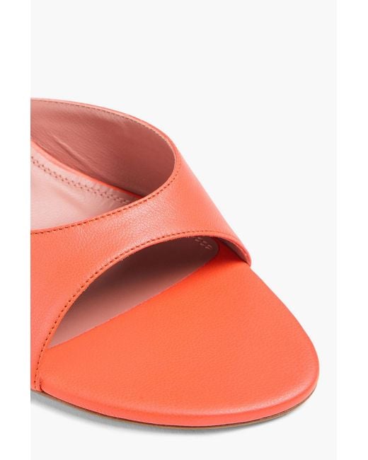AMINA MUADDI Pink Jeanne 60 Leather Mules