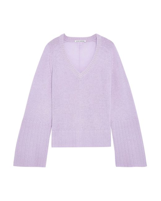 Autumn Cashmere Purple Cashmere Sweater Lilac