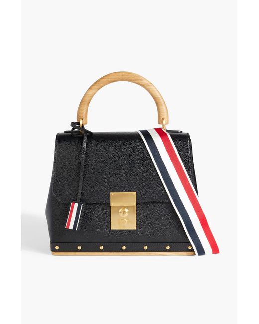 Thom Browne Black Pebbled-leather Tote