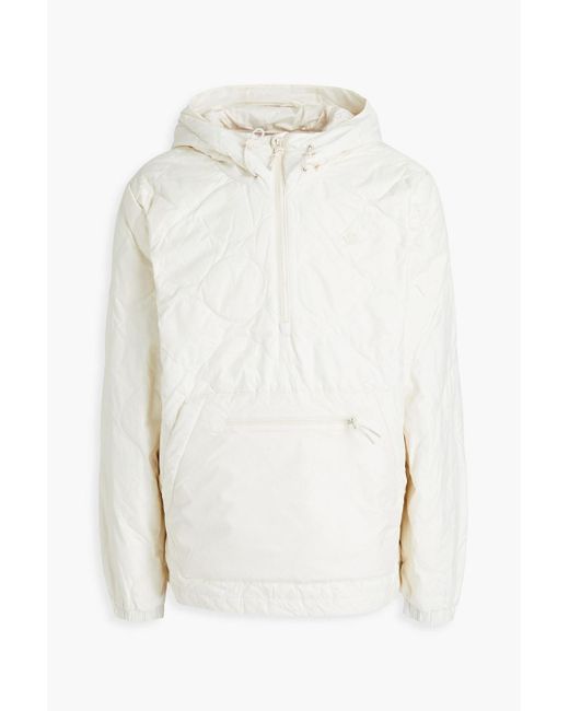 adidas Originals Synthetic Quilted Shell Hooded Down Jacket in White ...