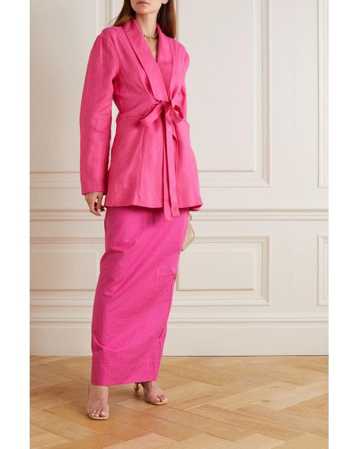 Bondi Born Pink Kokomo linen blazer