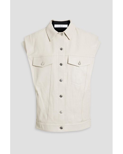 IRO White Nyl Leather Vest