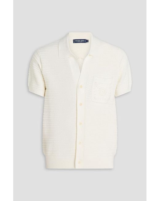 Frescobol Carioca Natural Cesar Crocheted Cotton Cardigan for men