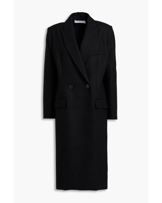 IRO Black Double-breasted Twill Coat