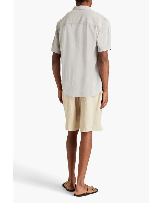 Jacquemus White Embroidered Crepe Shirt for men