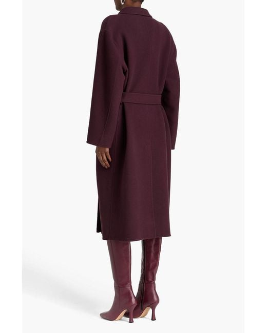 Theory Purple Wool And Cashmere-Blend Trench Coat