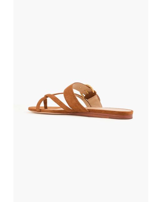 Veronica Beard Brown Salva Suede Sandals