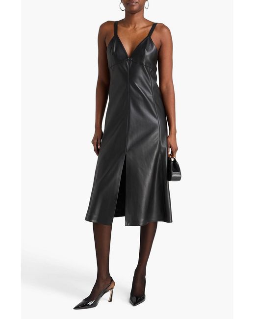 Stella McCartney Black Pleated Midi Dress