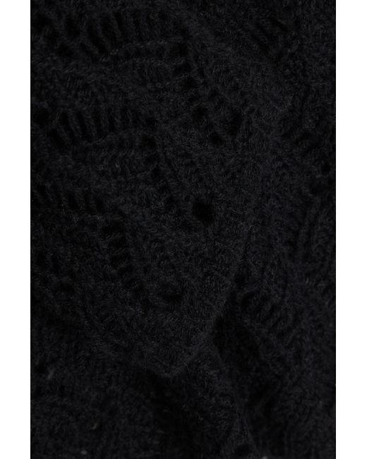 NAADAM Black Kaschmirpullover in lochstrick
