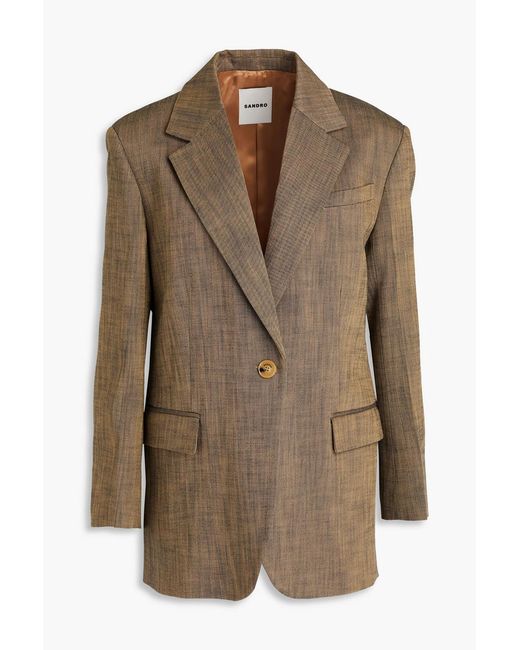 Sandro Brown Tweed Blazer