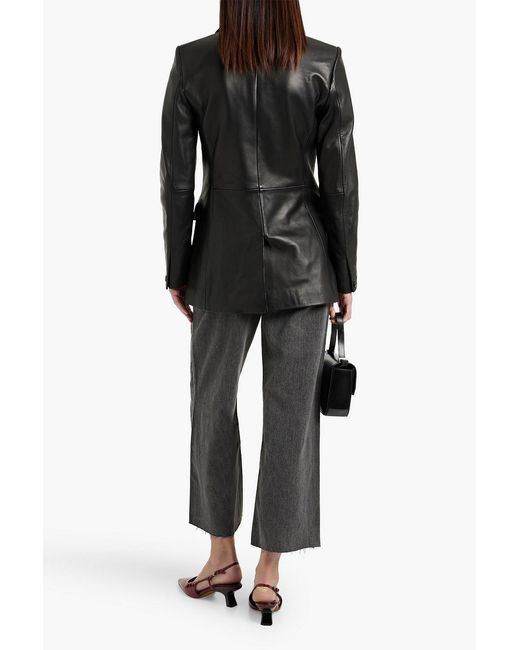 Rag & Bone Black Ash Leather Blazer