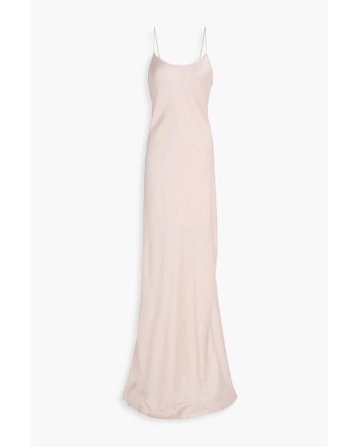 Victoria Beckham White Satin-Crepe Gown