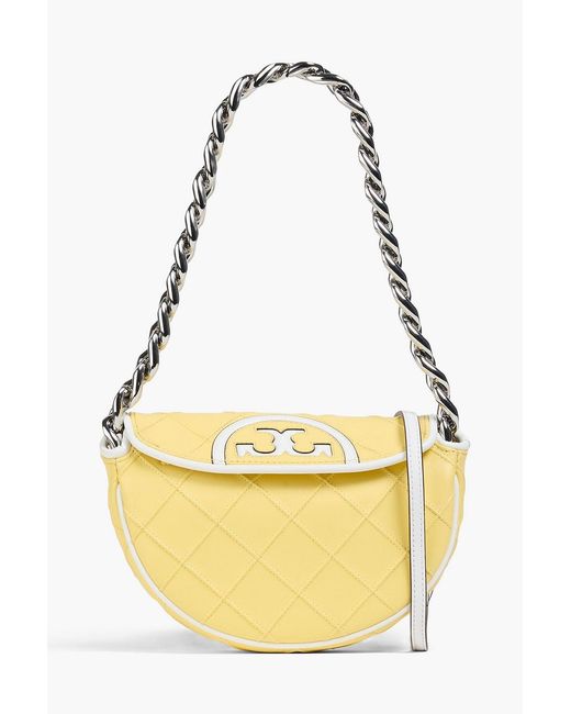 Tory Burch Metallic Fleming Quilted Leather Shoulder Bag