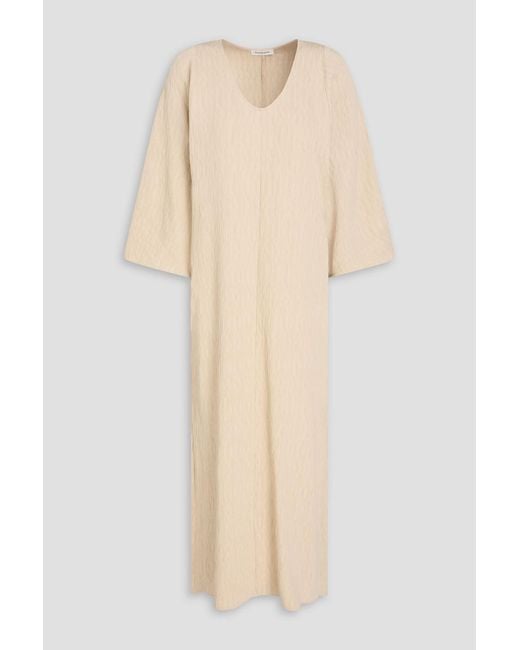 By Malene Birger Natural Carolynn Ecovero-Blend Cloqué Midi Dress