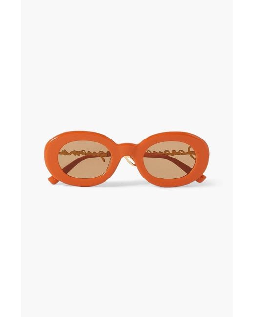 Jacquemus Orange Round-frame Acetate Sunglasses