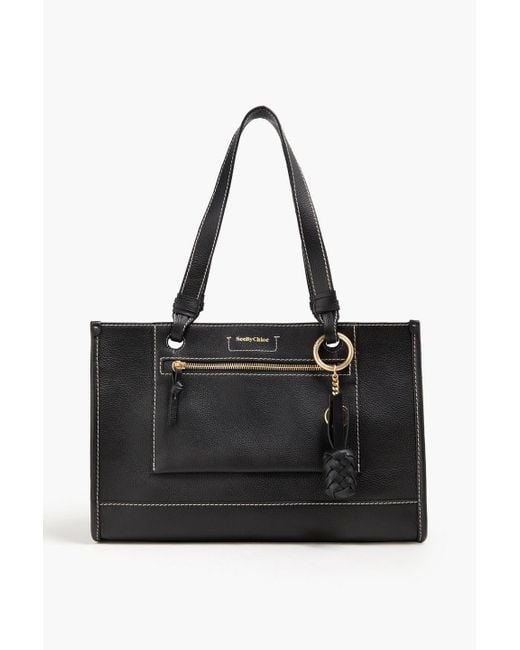 See By Chloe Damen Pebbled leather Tote in Black Lyst UK
