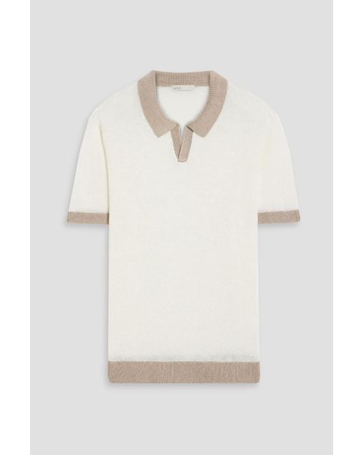 Onia Natural Johnny Linen Polo Sweater for men