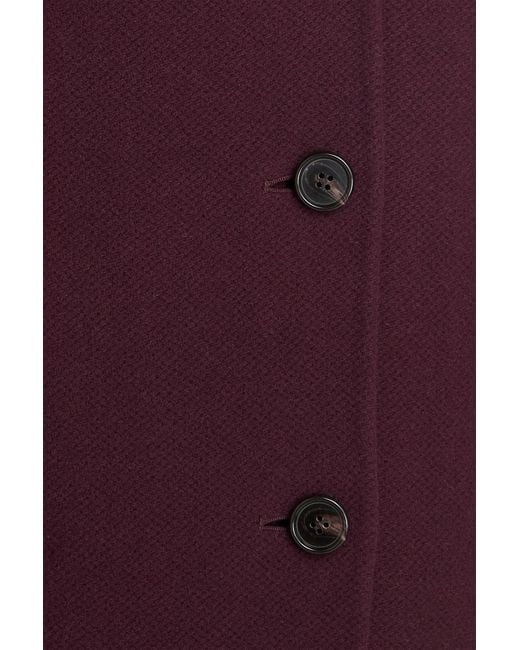 Theory Purple Wool And Cashmere-Blend Trench Coat