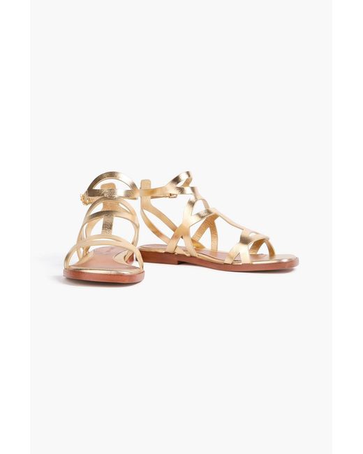 Zimmermann Metallic Leather Sandals
