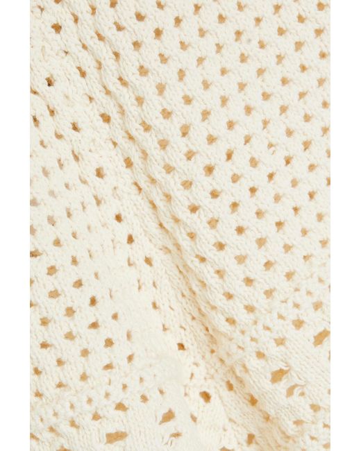 Solid & Striped Natural The Nolan Crocheted Cotton Shorts