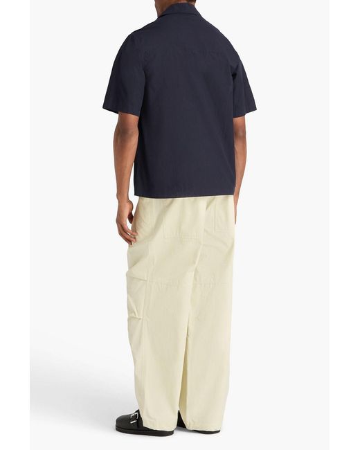 Jil Sander Blue Cotton-Poplin Shirt for men