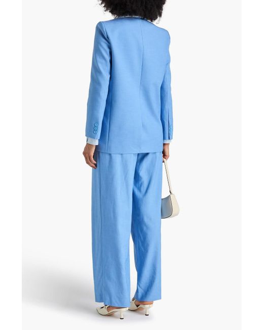 Maje Blue Crepe Blazer