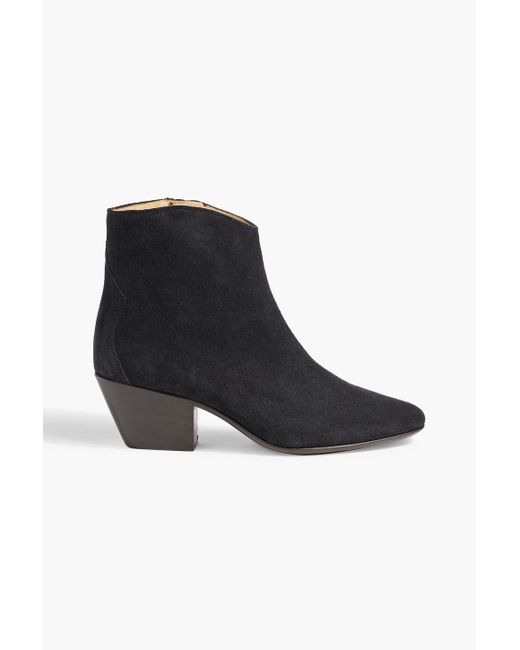 Isabel Marant Black Dacken Suede Ankle Boots