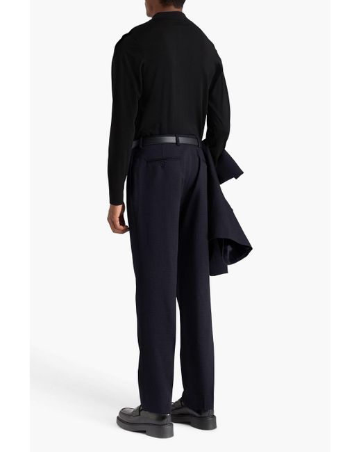 Sandro Blue Wool-twill Pants for men