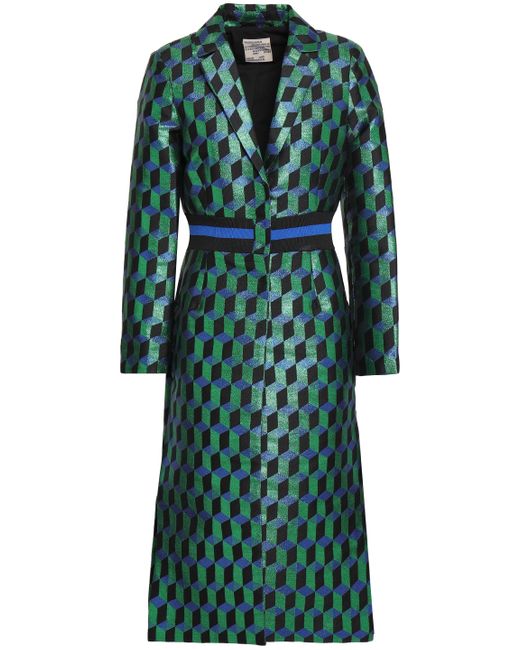 Baum und Pferdgarten Green Metallic Jacquard Coat