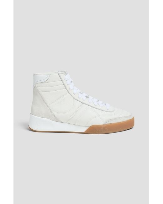 Courreges White Club 02 Leather High-Top Sneakers