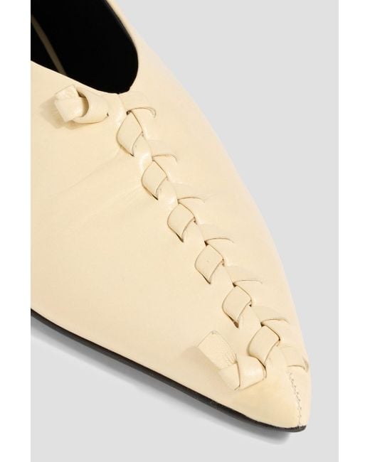 Jil Sander Natural Leather Point-Toe Flats