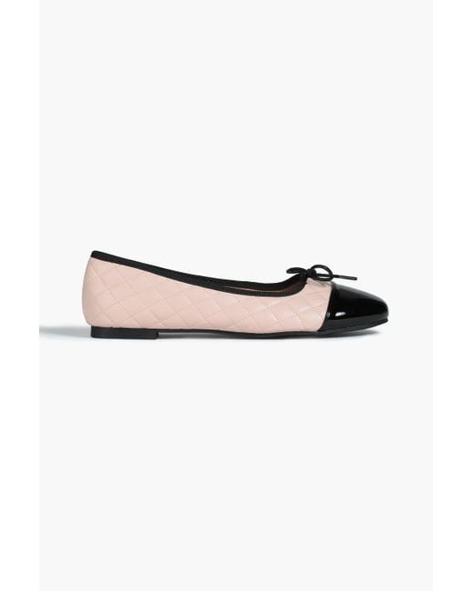 French Sole Amelie Quilted Twotone Leather Ballet Flats in Pink Lyst