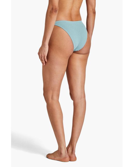 Solid & Striped Blue The Paula Stretch-Seersucker Bikini Briefs