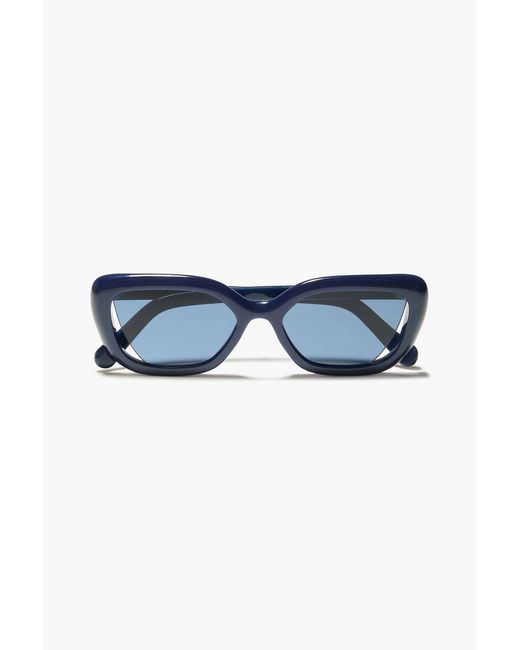 Zimmermann Blue D-Frame Acetate Sunglasses