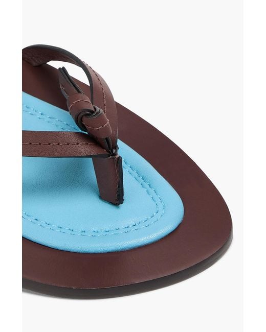 Farm Rio Blue Knotted Leather Sandals