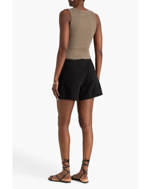 Agolde Brown Ribbed Jersey Tank