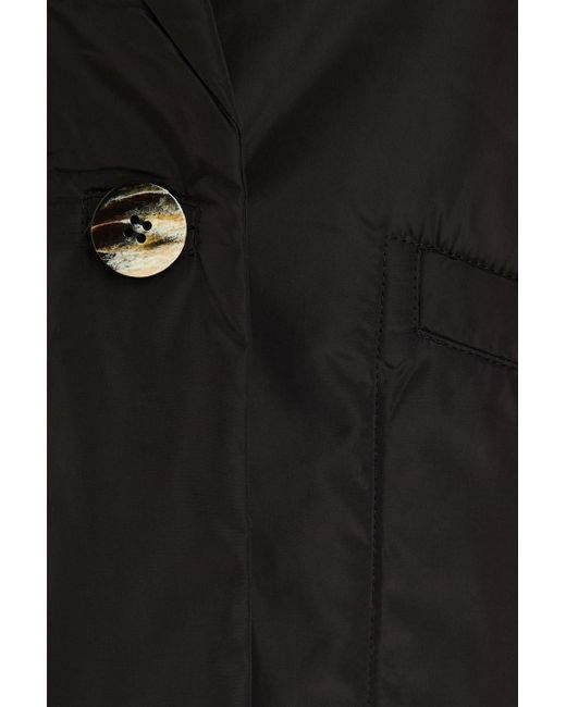 Ganni Black Cropped Padded Shell Jacket