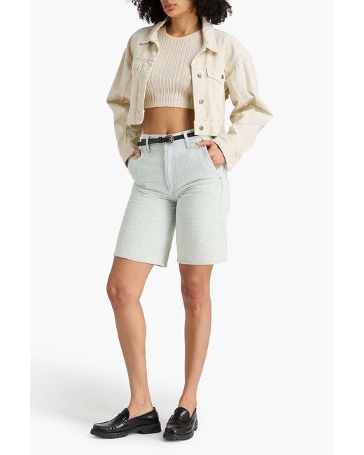 Rag & Bone White Mckenna Denim Shorts