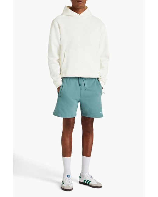 Adidas Originals Shorts aus baumwollfrottee mit tunnelzug und stickereien in Blue für Herren