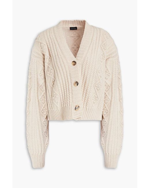 Magda Butrym Natural Cable-knit Cashmere Cardigan