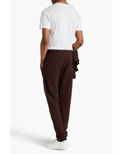 Canali Purple French Terry Sweatpants for men