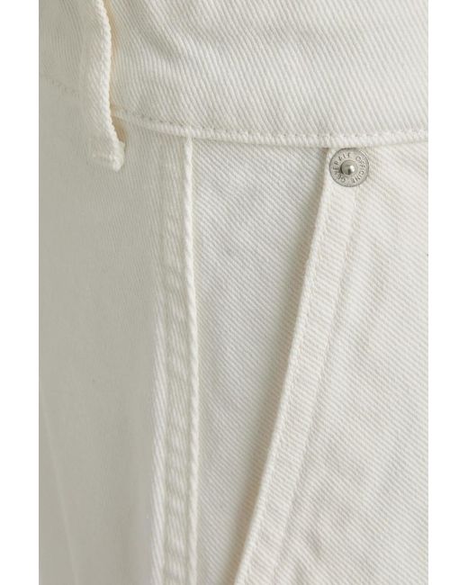 Officine Generale White Denim Midi Skirt