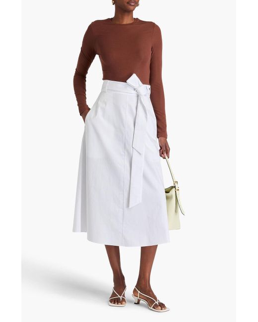 Tibi Brown Lyocell-blend Jersey Top