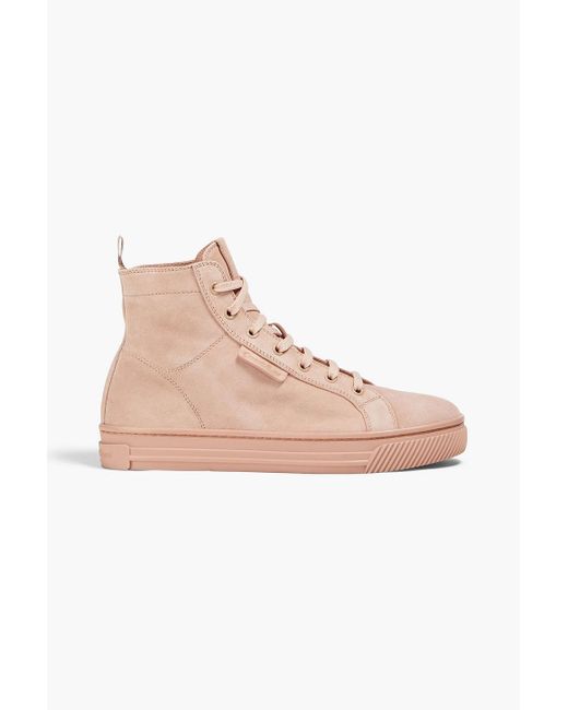 Gianvito Rossi Pink Suede High-top Sneakers
