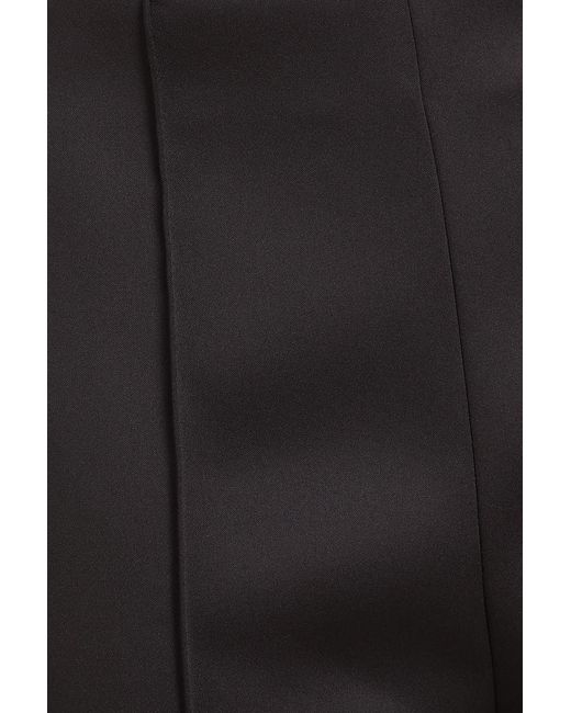 Wardrobe NYC Black Satin Straight-leg Pants