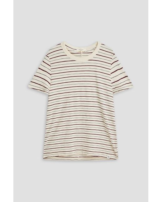 Rag & Bone Natural Striped Pima Cotton-jersey T-shirt