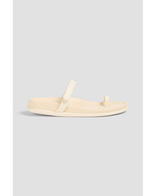 Ancient Greek Sandals White Dokos Leather Sandals