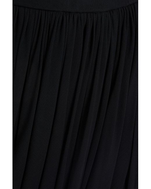 Zimmermann Black Draped Jersey Maxi Skirt