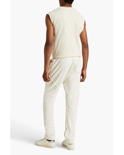 John Elliott White Frame French Cotton-terry Sweatpants for men