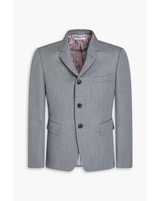 Thom Browne Gray Wool-twill Blazer for men